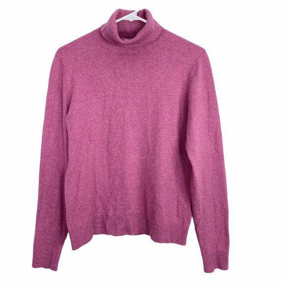 Boden Cora Turtleneck Sweater Pullover Pink Large - Picture 1 of 9